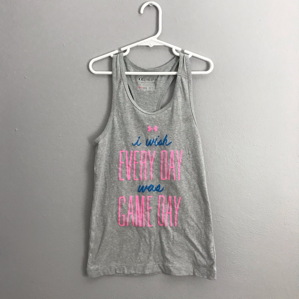 Size: YXS Girls Under Armour tank top